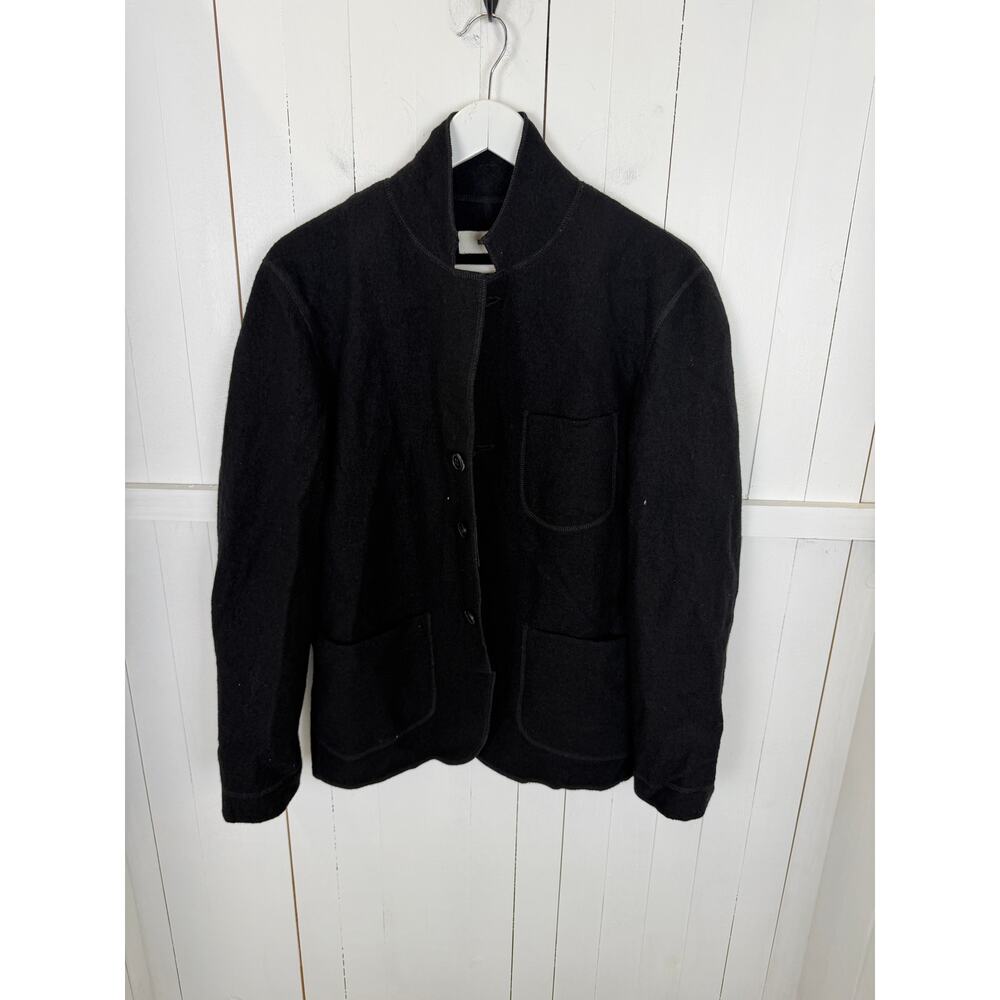 Buck Mason Black Felted Chore Coat